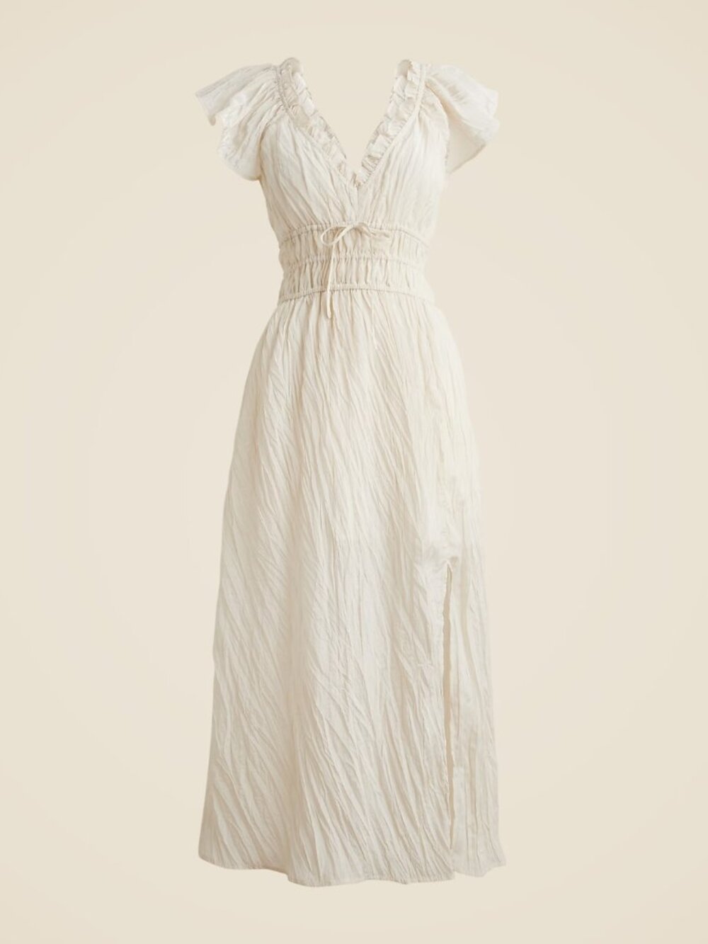 J.Crew Palermo Dress Viscose Blend Crinkle XL NWT Resort Coastal Summer Midi